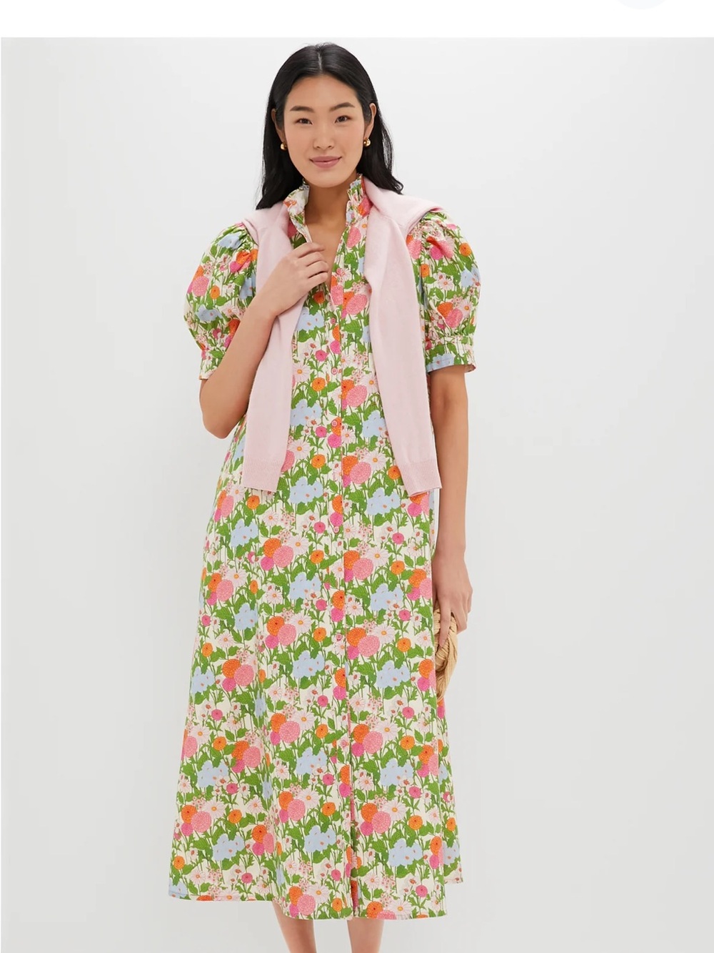 HYACINTH HOUSE
Multi Green Begonia Floral Louisa Maxi Dress Sz S - Picture 3 of 6